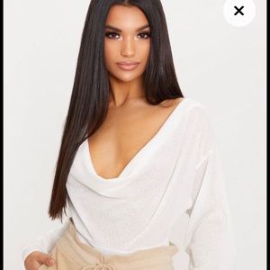 Pretty Little Thing Cream/ White BodySuit